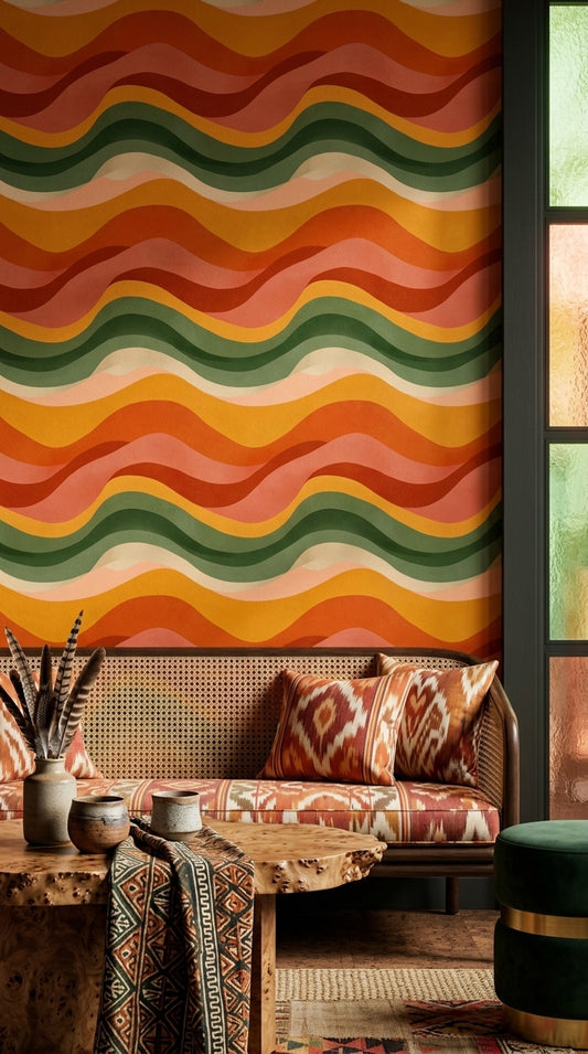 Mid Century Modern Wallpaper Retro Vintage Decorative Mural