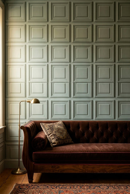 3D Wall Panel Wallpaper Raised Molding Coffered Squares Decorative Mural