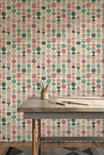 Mid Century Modern Wallpaper Totem Removable Mid Century Modern Wall Double Roll