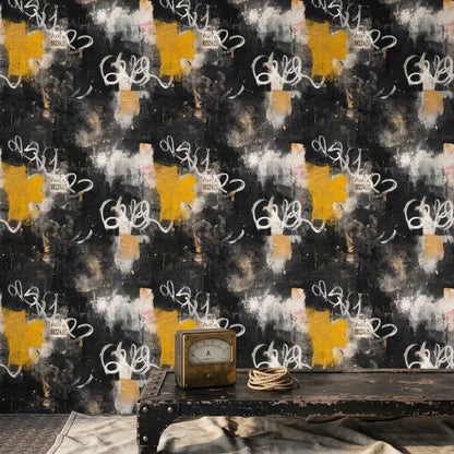 Graffiti Wallpaper Dark Removable Abstract Wall Double Roll