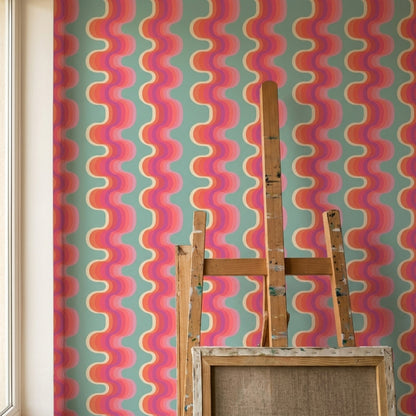 Mid Century Modern Wallpaper Retro Abstract Decorative Mural
