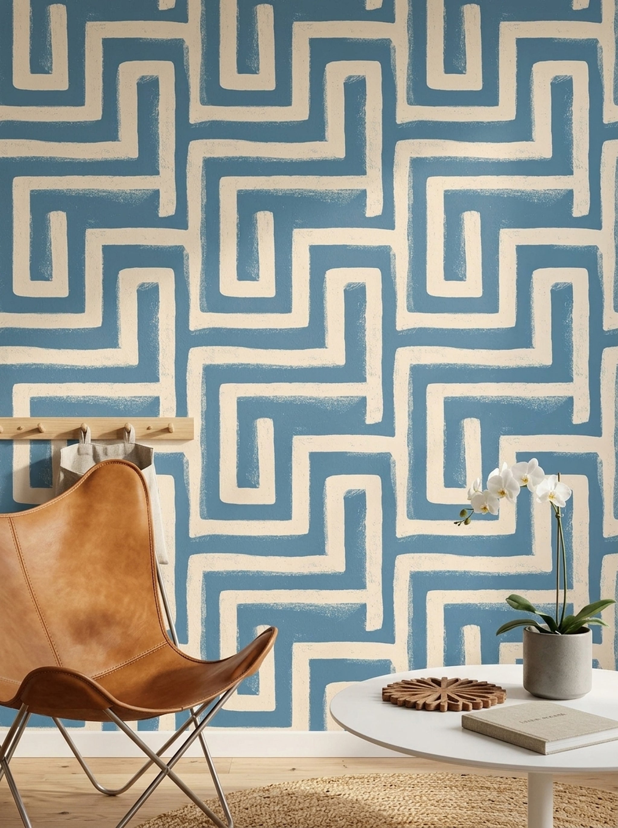 Mid Century Modern Wallpaper Geometric Minimalist Decorative Mural