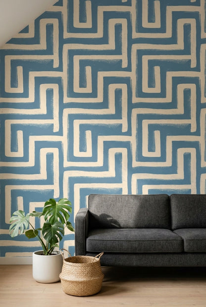Mid Century Modern Wallpaper Geometric Minimalist Decorative Mural