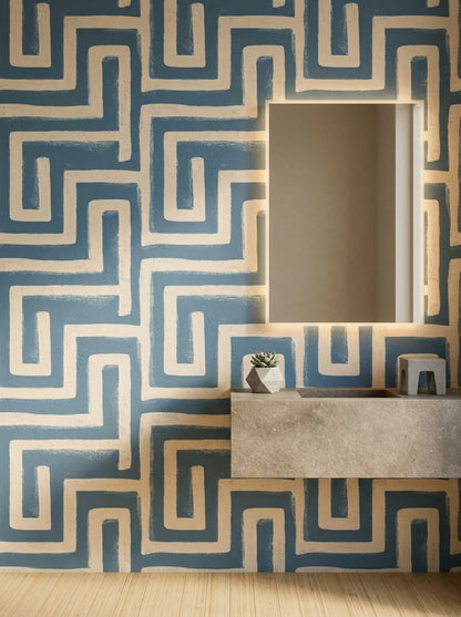 Mid Century Modern Wallpaper Geometric Minimalist Decorative Mural