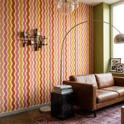 Mid Century Modern Wallpaper Retro Removable Geometric Wall Double Roll