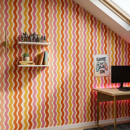 Mid Century Modern Wallpaper Retro Removable Geometric Wall Double Roll