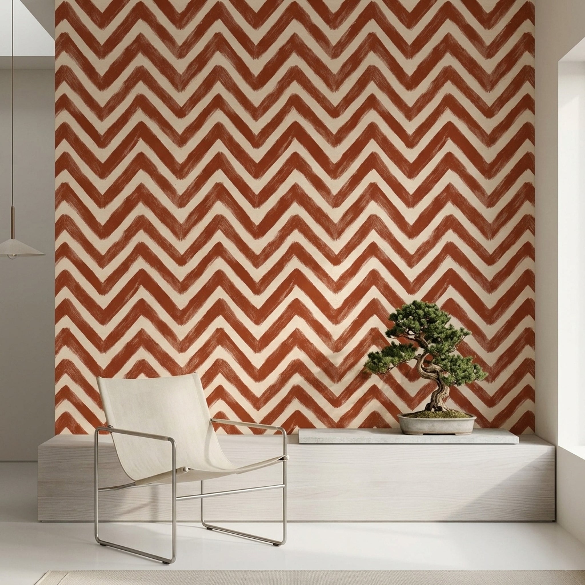 Chevron Wallpaper Zigzag Geometric Removable Wall Decor