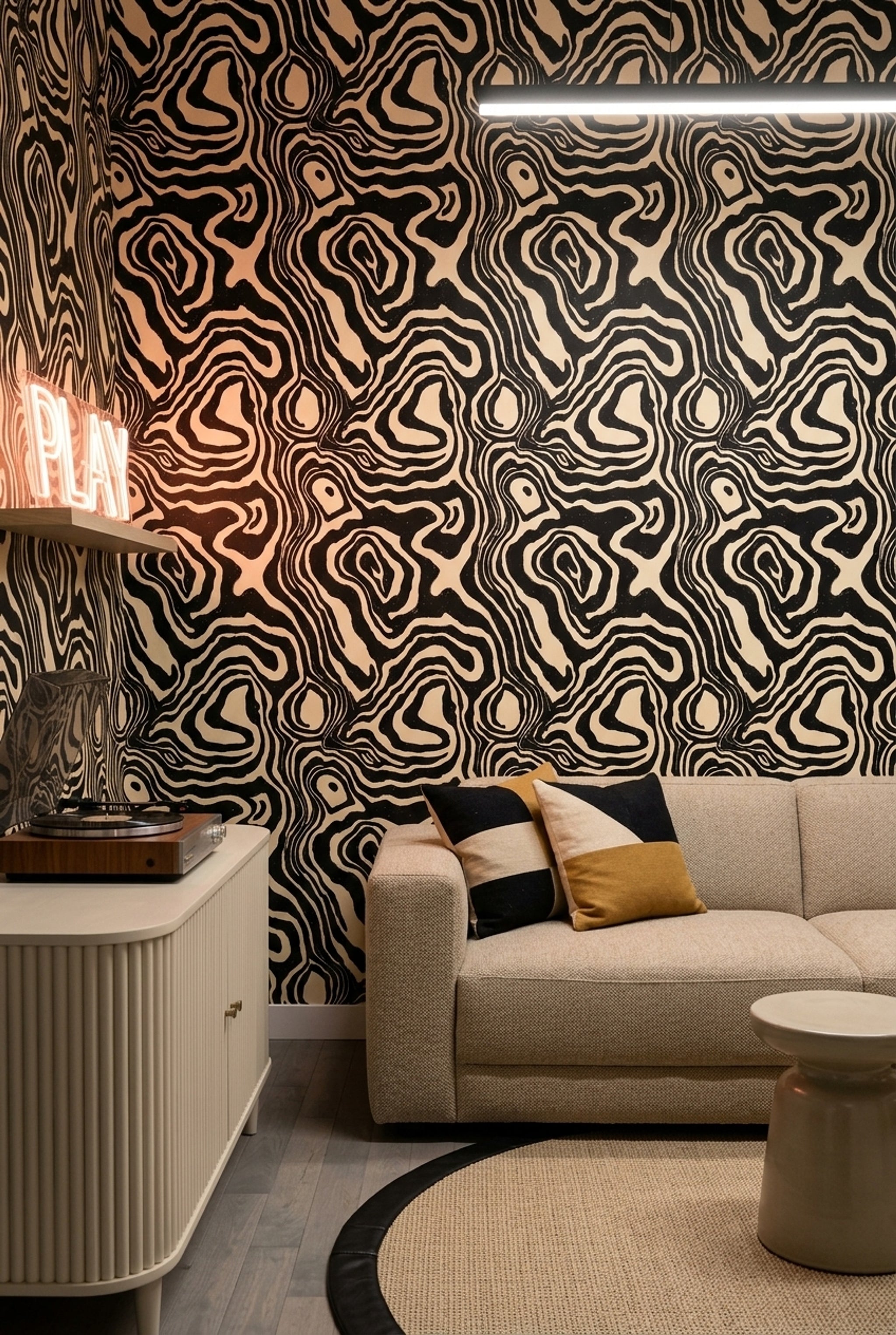 Topographic Map Wallpaper Contour Lines Removable Abstract Wall Double Roll