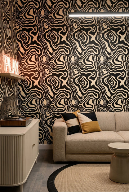 Topographic Map Wallpaper Contour Lines Removable Abstract Wall Double Roll