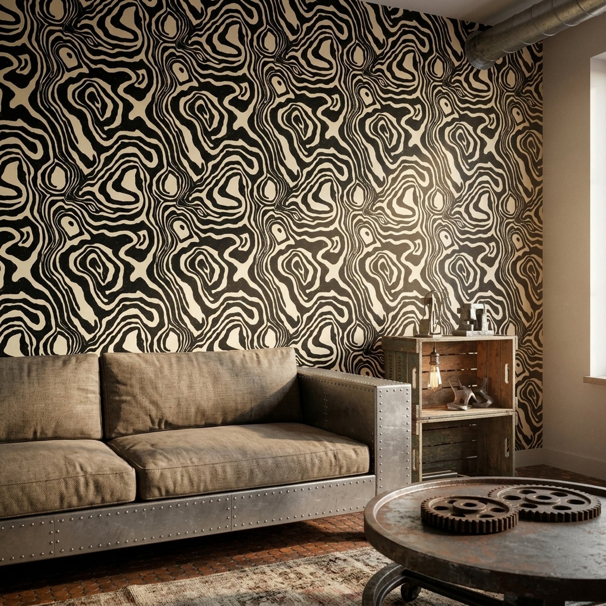 Topographic Map Wallpaper Contour Lines Removable Abstract Wall Double Roll