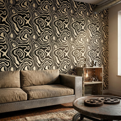 Topographic Map Wallpaper Contour Lines Removable Abstract Wall Double Roll