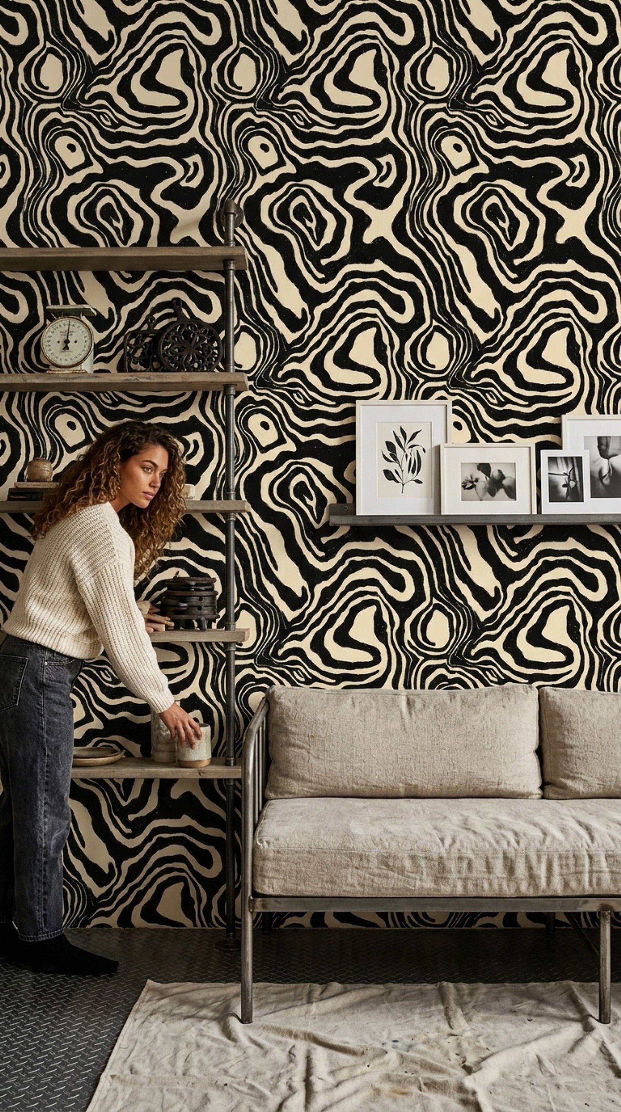 Topographic Map Wallpaper Contour Lines Removable Abstract Wall Double Roll