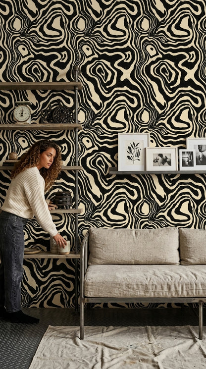 Topographic Map Wallpaper Contour Lines Removable Abstract Wall Double Roll