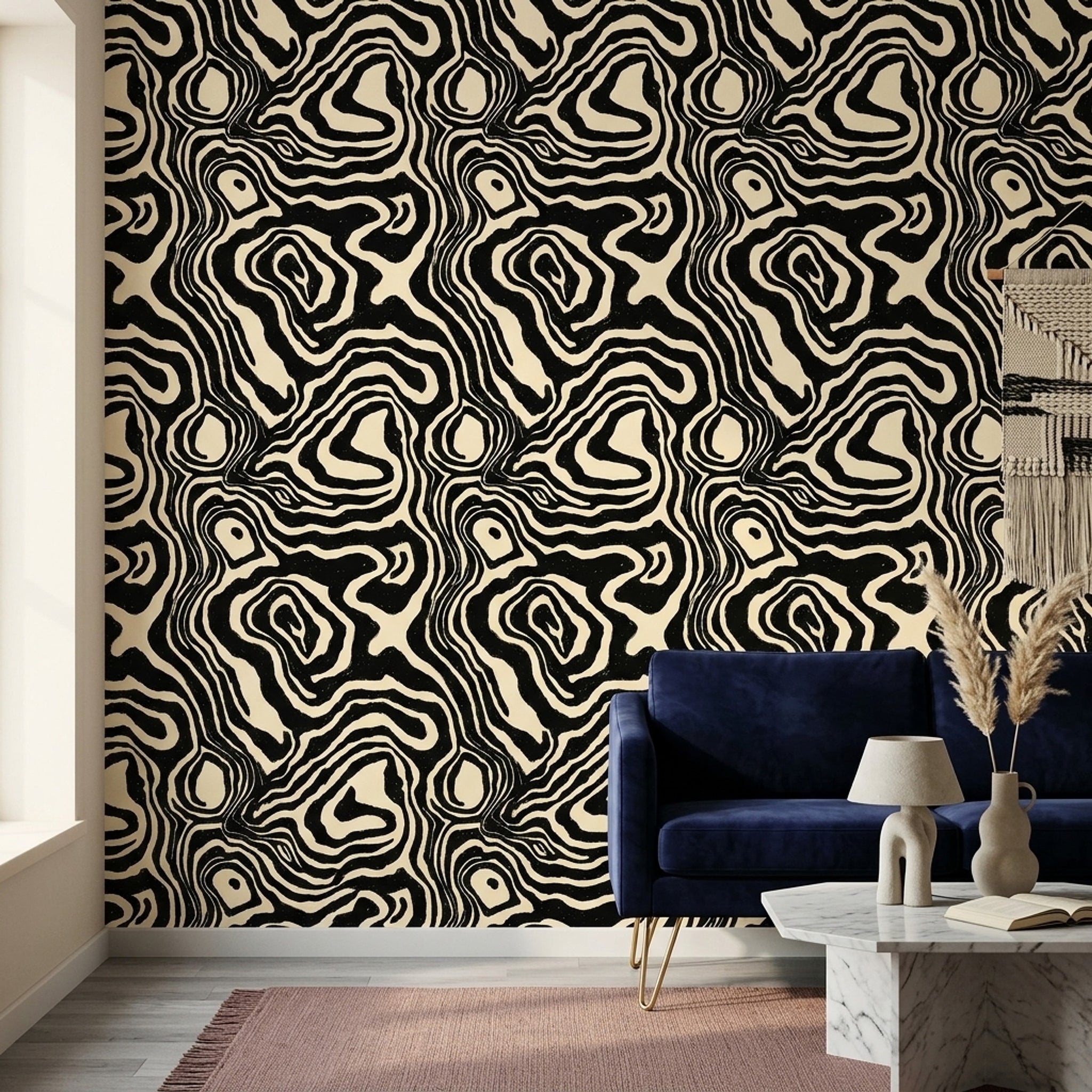 Topographic Map Wallpaper Contour Lines Removable Abstract Wall Double Roll
