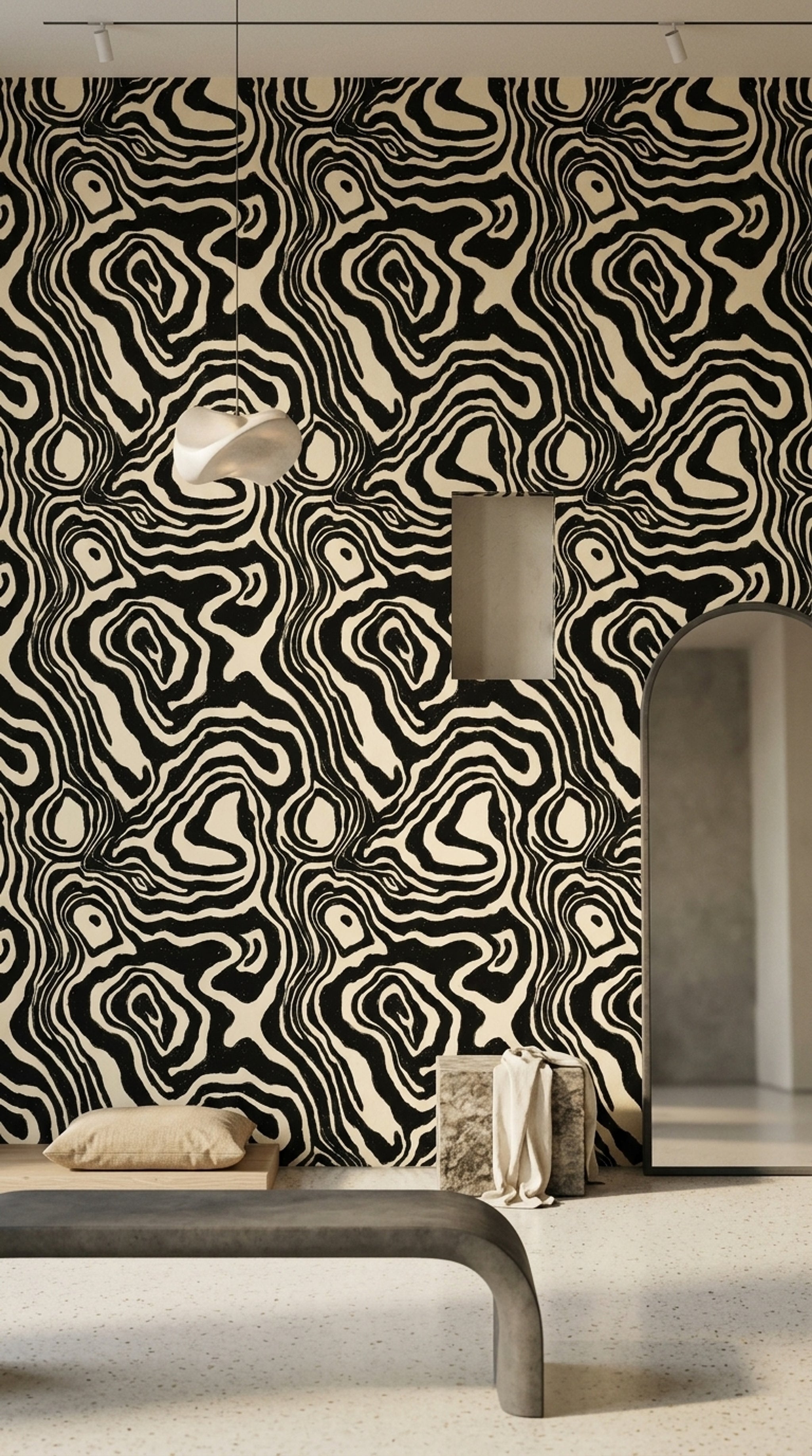Topographic Map Wallpaper Contour Lines Removable Abstract Wall Double Roll