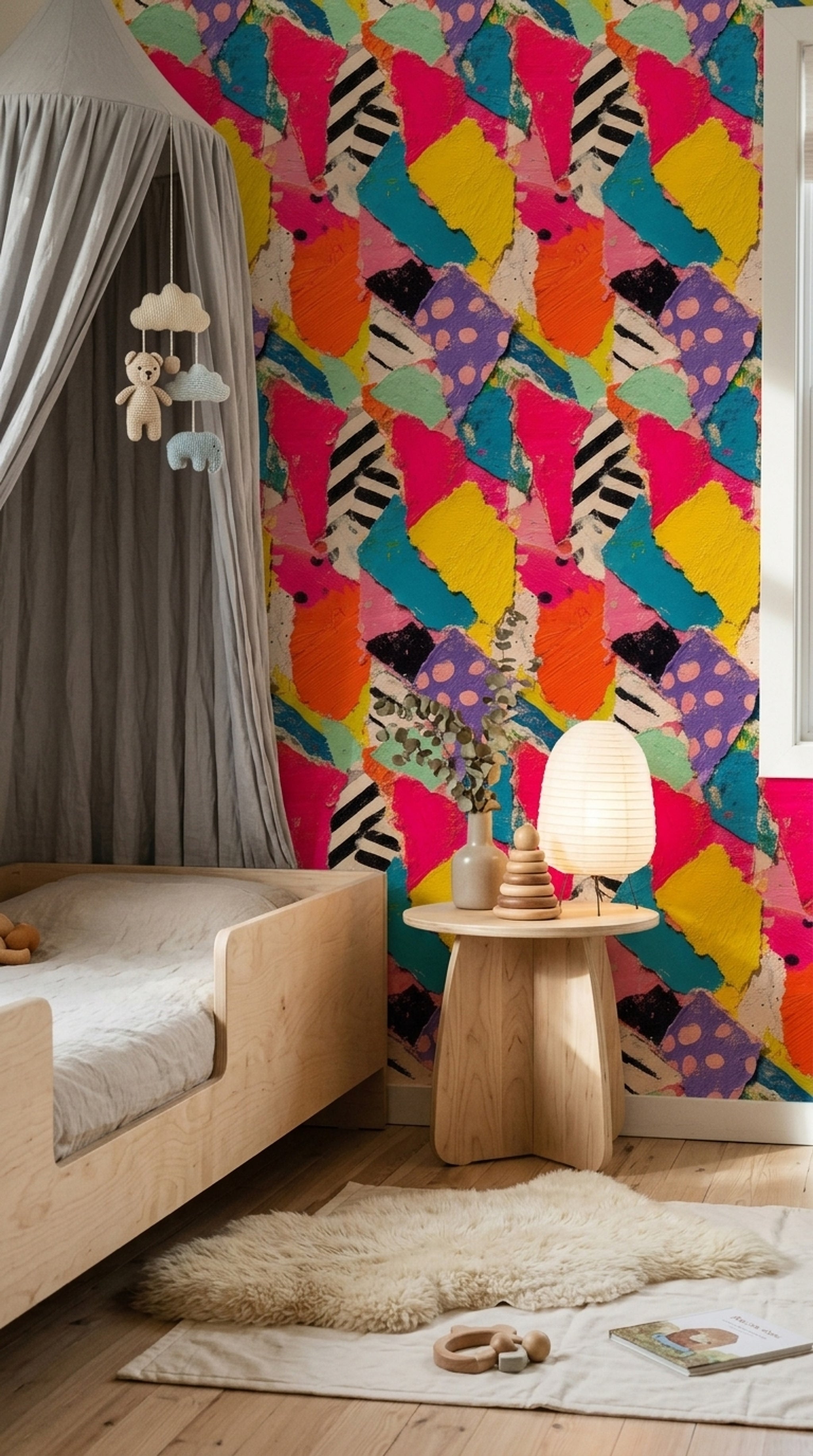 Paper Texture Wallpaper Collage Abstract Removable Wall Decor