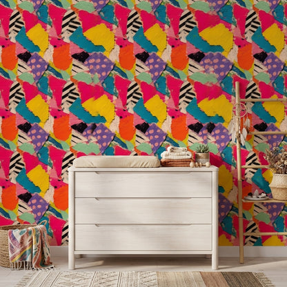 Paper Texture Wallpaper Collage Abstract Removable Wall Decor