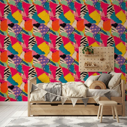 Paper Texture Wallpaper Collage Abstract Removable Wall Decor
