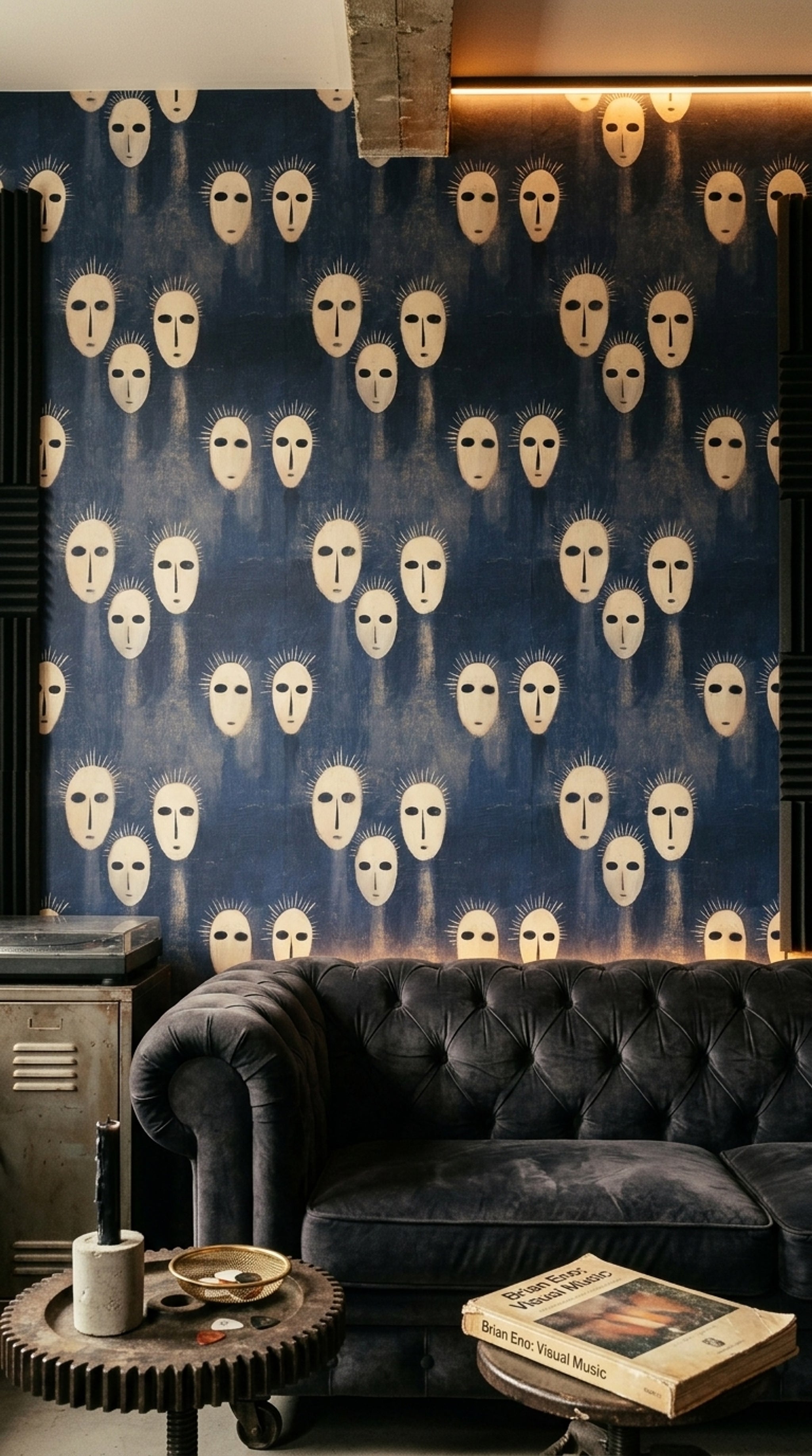 Totem Wallpaper Tribal Mask Decorative Mural