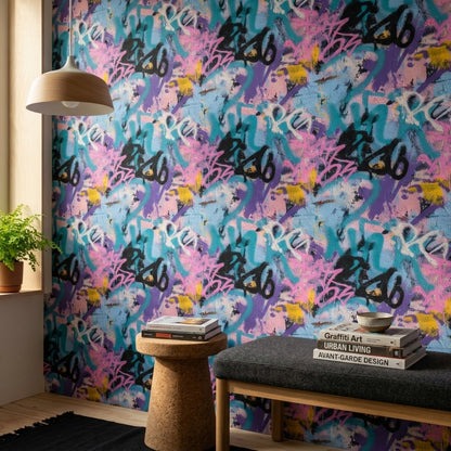 Concrete Wall Wallpaper Urban Texture Removable Street Art Wall Double Roll
