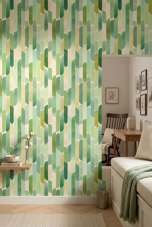 Watercolor Texture Wallpaper Mid Century Modern Decorative Mural