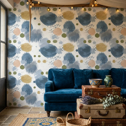 Abstract Wallpaper Painterly Removable Brushstroke Wall Double Roll