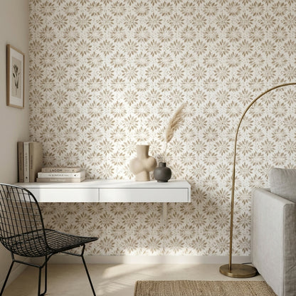 White Background Wallpaper Neutral Minimalist Decorative Mural