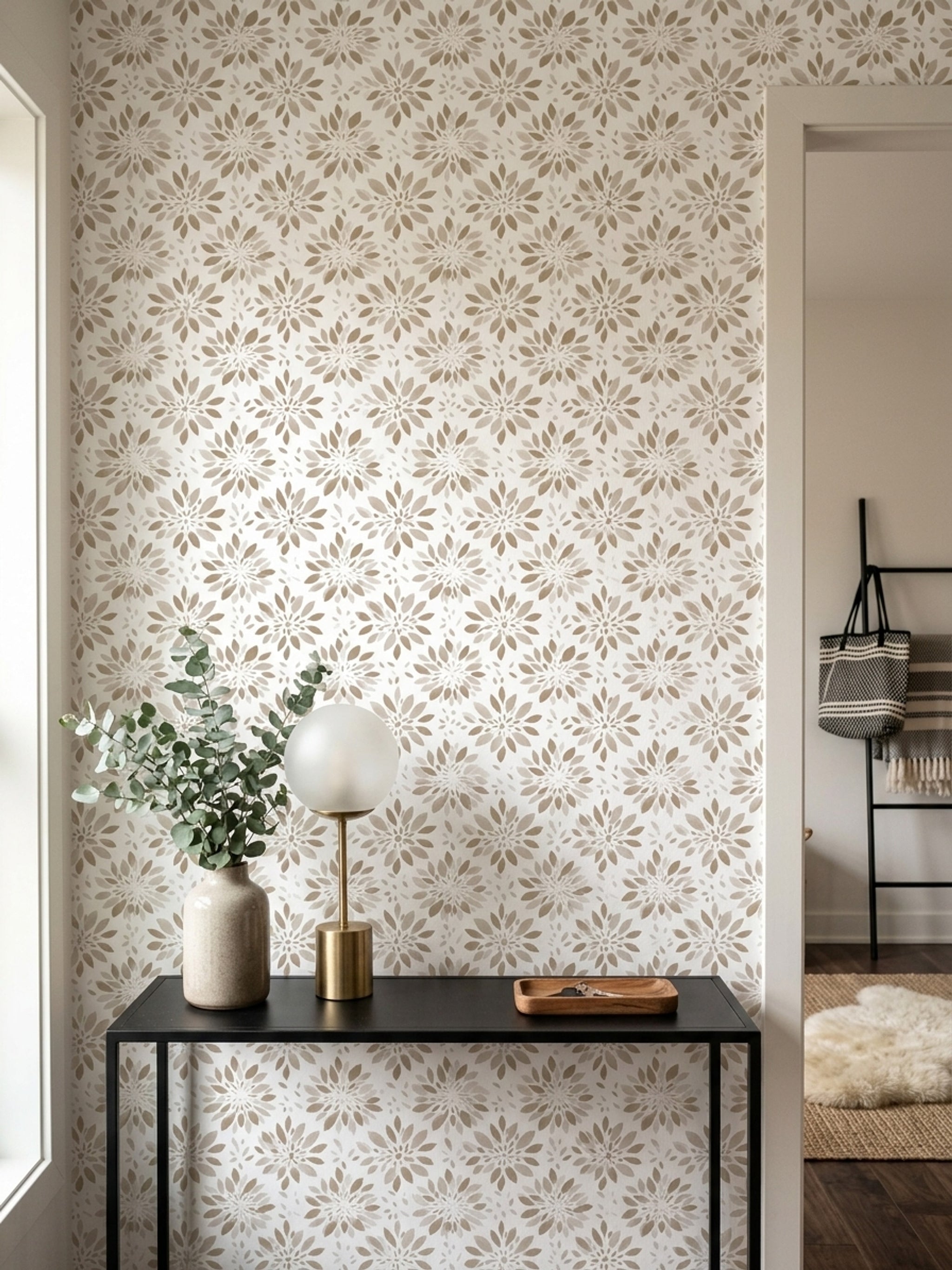 White Background Wallpaper Neutral Minimalist Decorative Mural