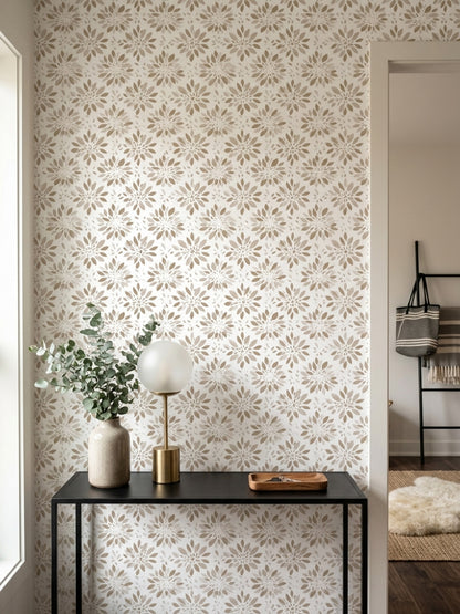 White Background Wallpaper Neutral Minimalist Decorative Mural