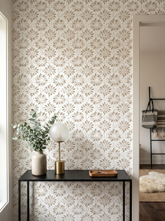 White Background Wallpaper Neutral Minimalist Decorative Mural