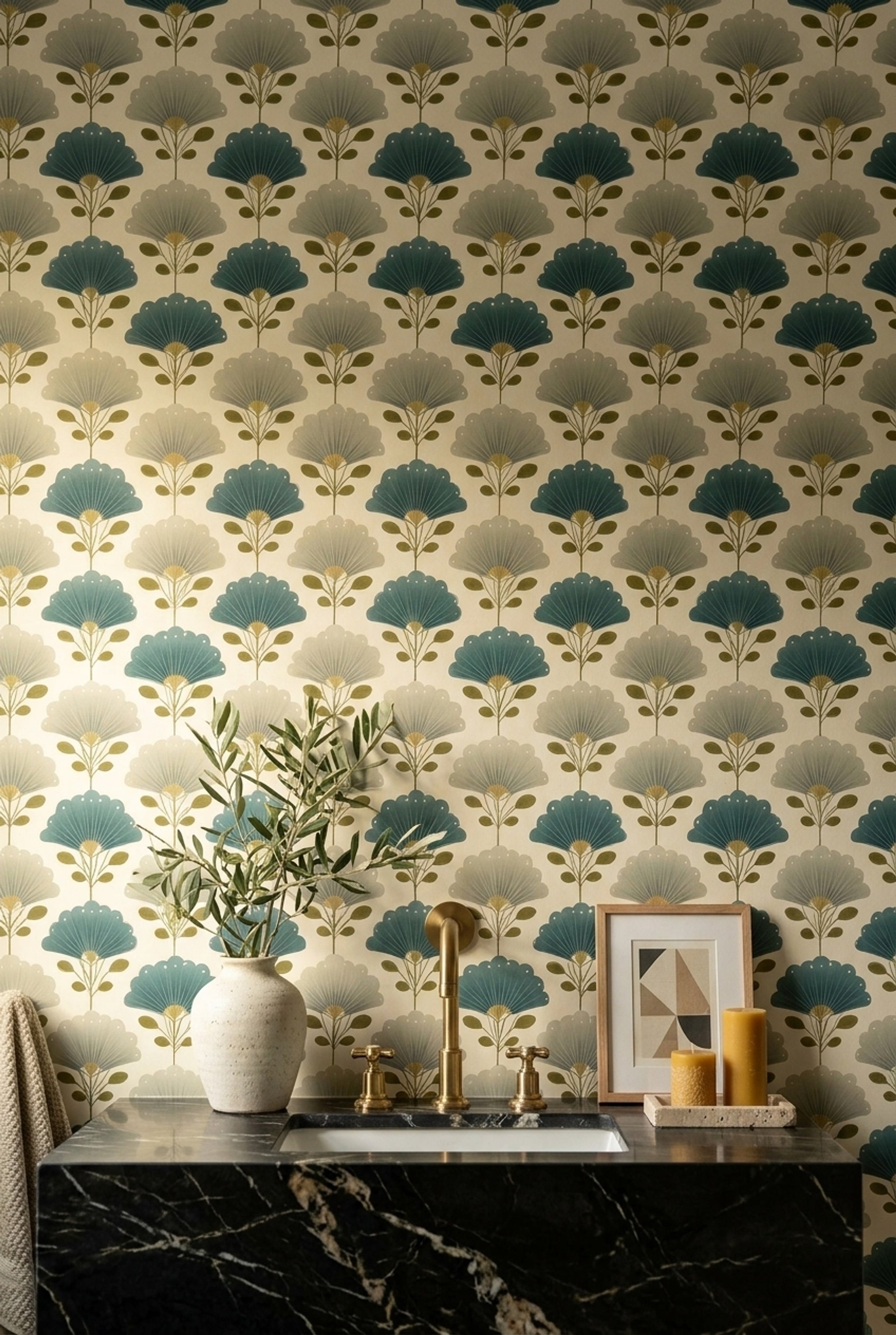 Mid Century Modern Wallpaper Retro Removable Vintage Wall Double Roll