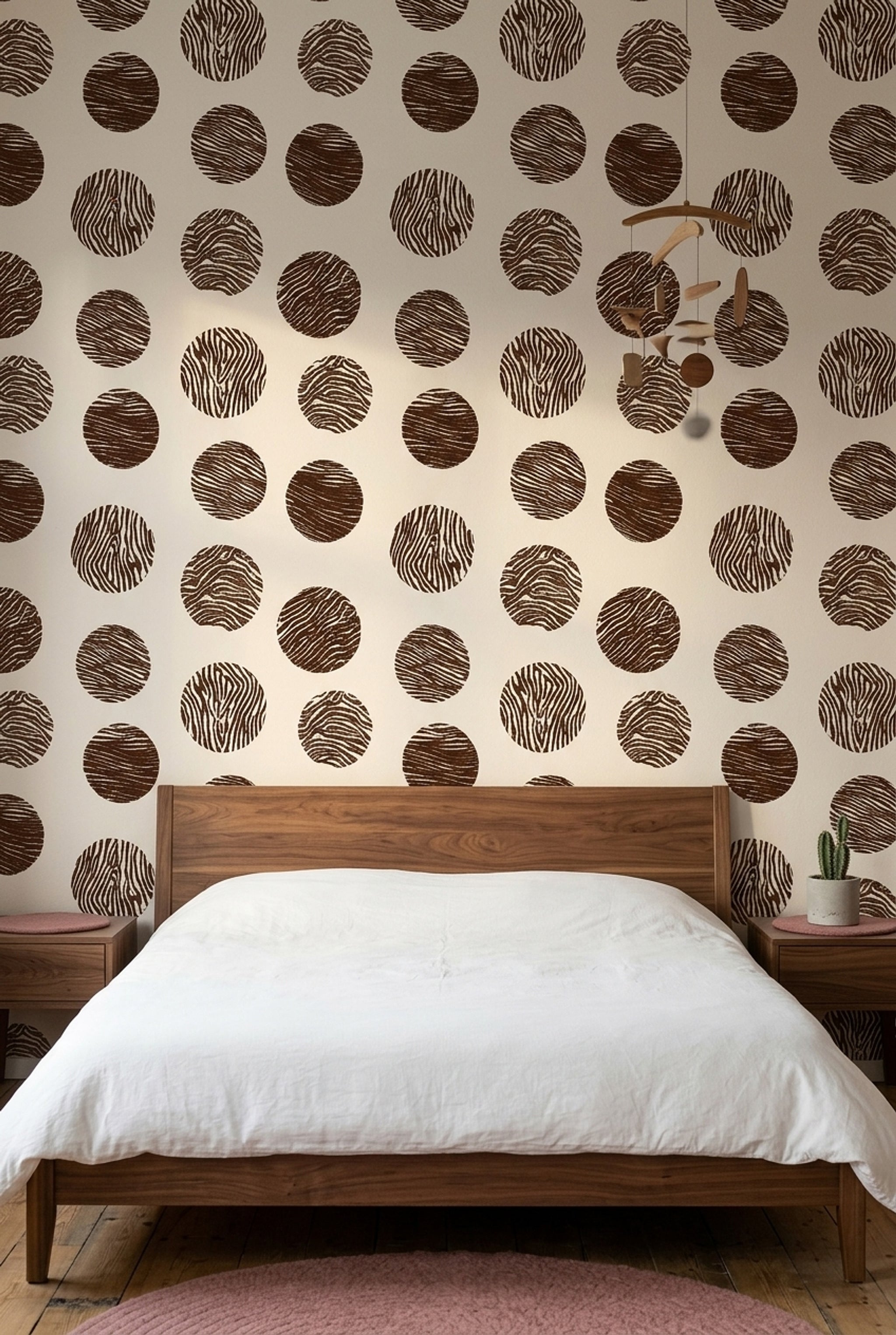 Animal Print Wallpaper Zebra Stripes Removable Circular Medallions Wall Double Roll