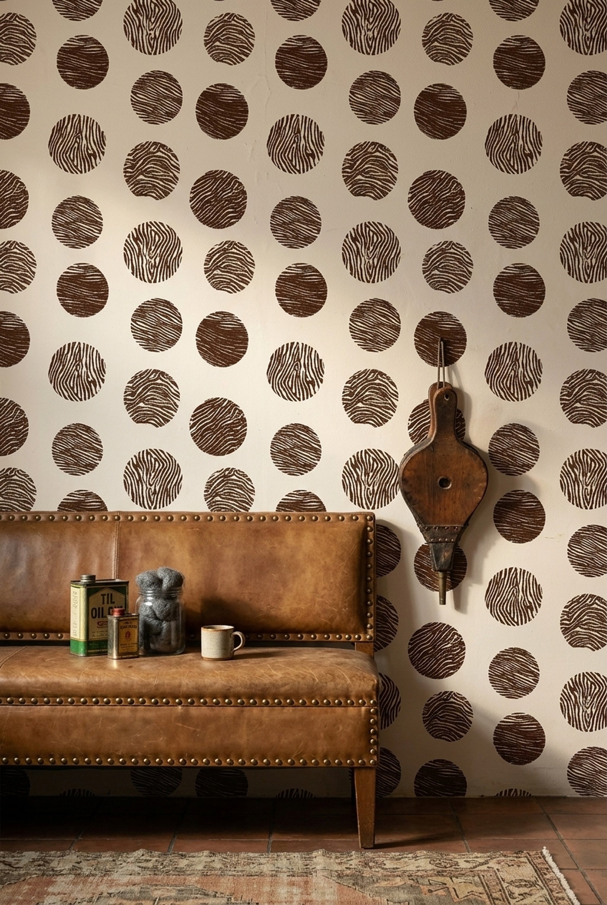 Animal Print Wallpaper Zebra Stripes Removable Circular Medallions Wall Double Roll