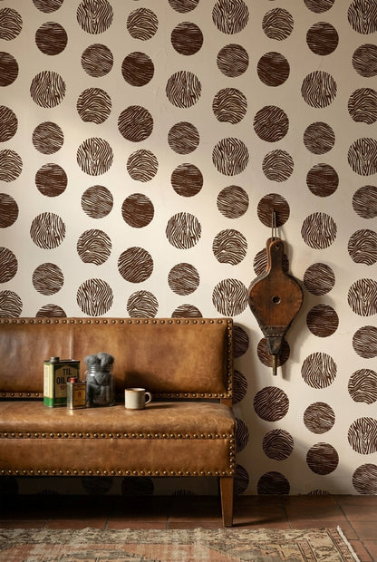 Animal Print Wallpaper Zebra Stripes Removable Circular Medallions Wall Double Roll