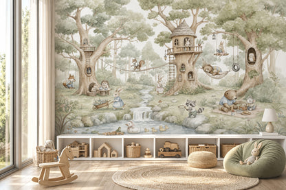 Treehouse Wallpaper Woodland Storybook Wall Mural