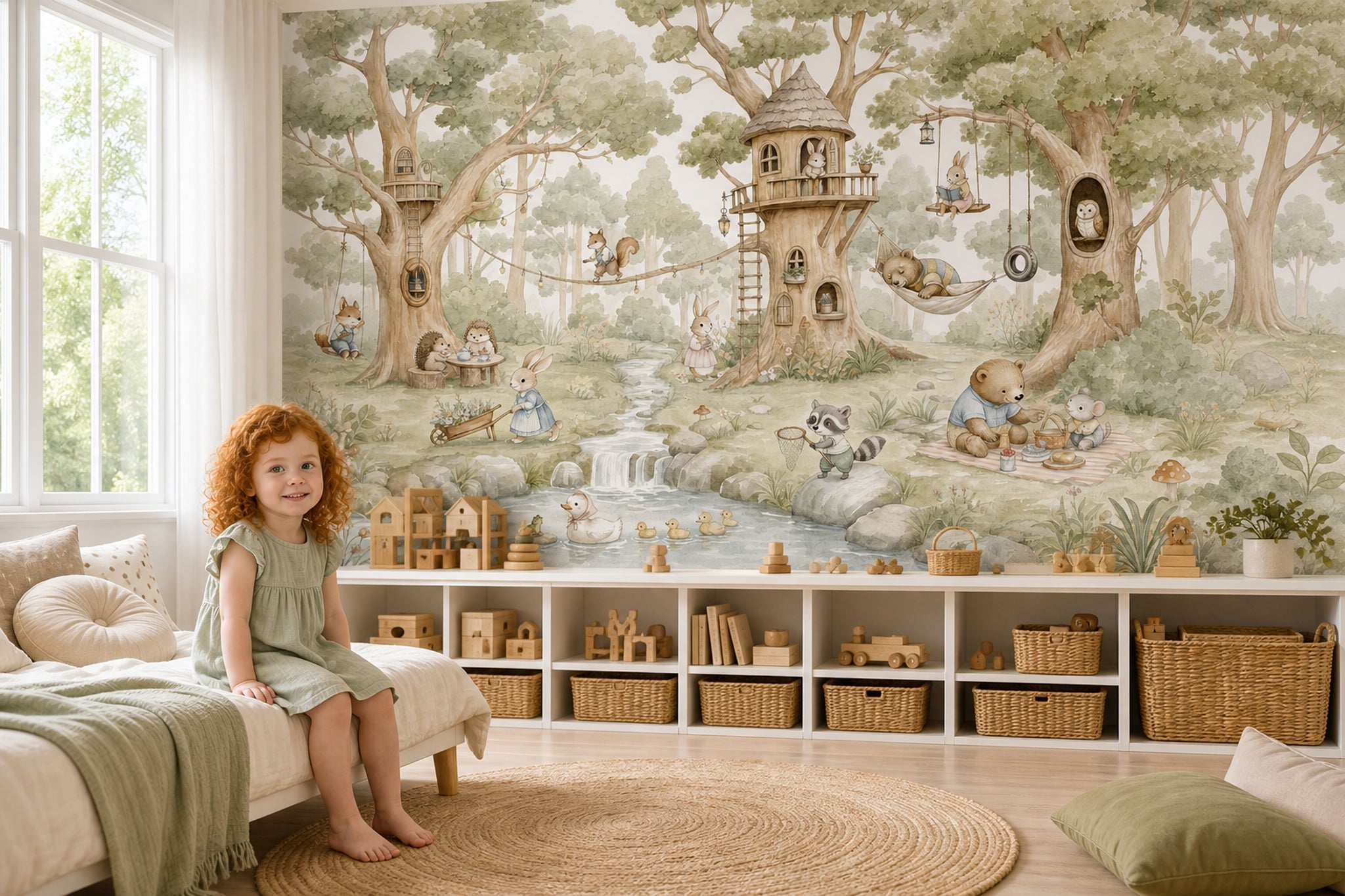 Treehouse Wallpaper Woodland Storybook Wall Mural