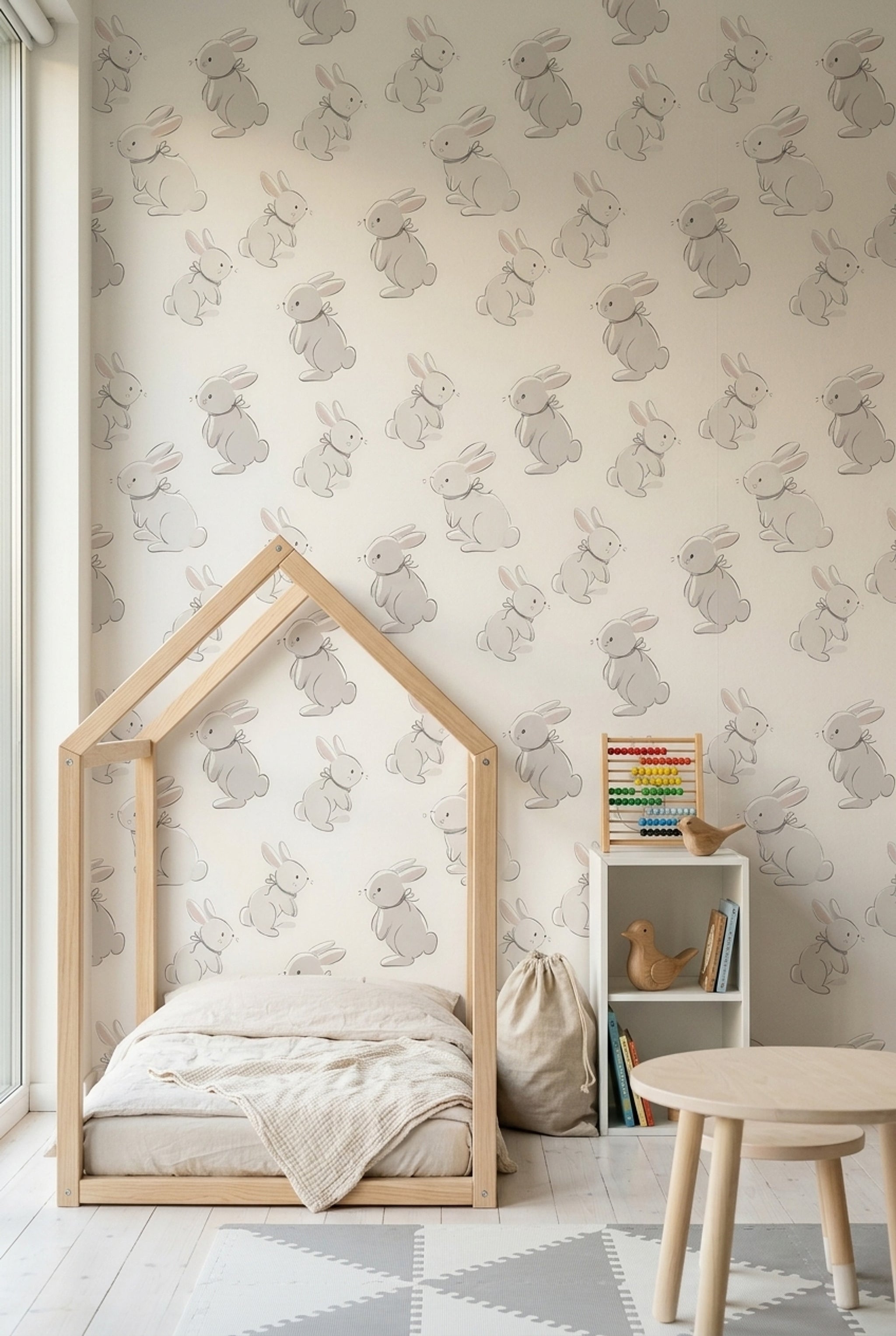 White Background Wallpaper Light Neutral Soft Minimal Decorative Mural