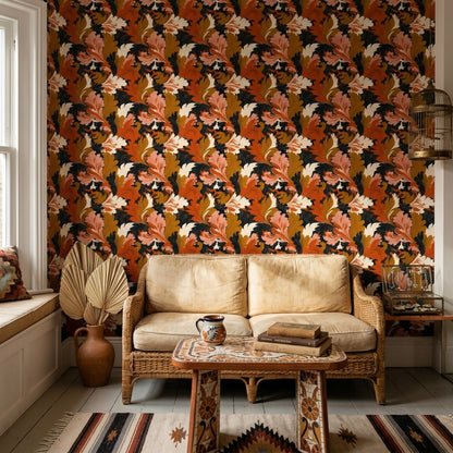 Dark Floral Wallpaper Moody Botanical Statement Decorative Mural
