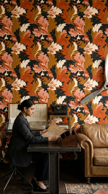 Dark Floral Wallpaper Moody Botanical Statement Decorative Mural