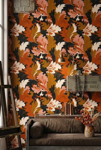 Dark Floral Wallpaper Moody Botanical Statement Decorative Mural