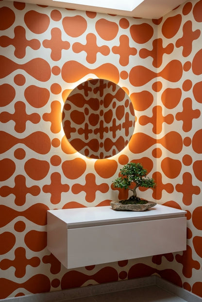 Mid Century Modern Wallpaper Retro Abstract Removable Wall Decor