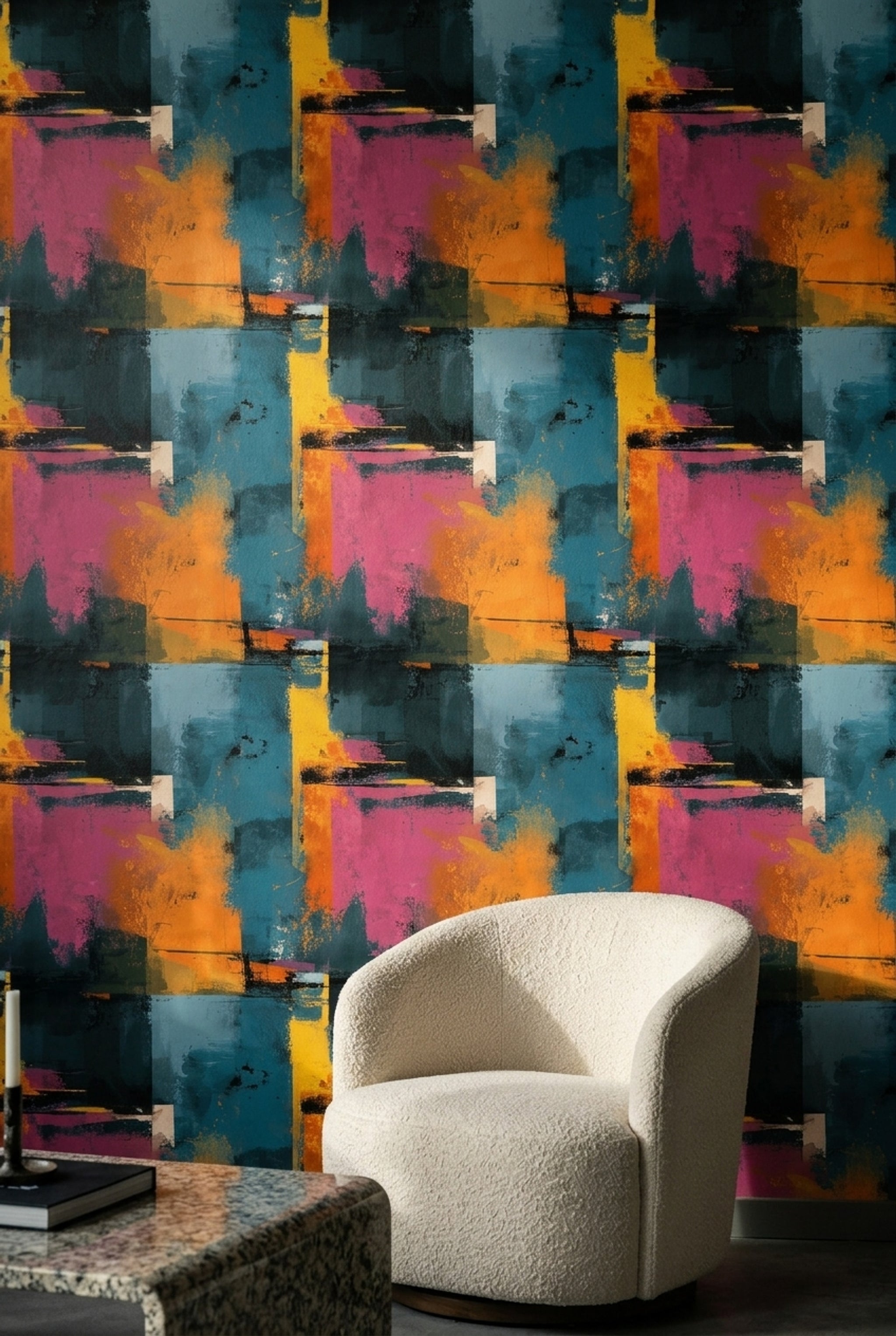 Mid Century Modern Wallpaper Retro Modern Decorative Mural