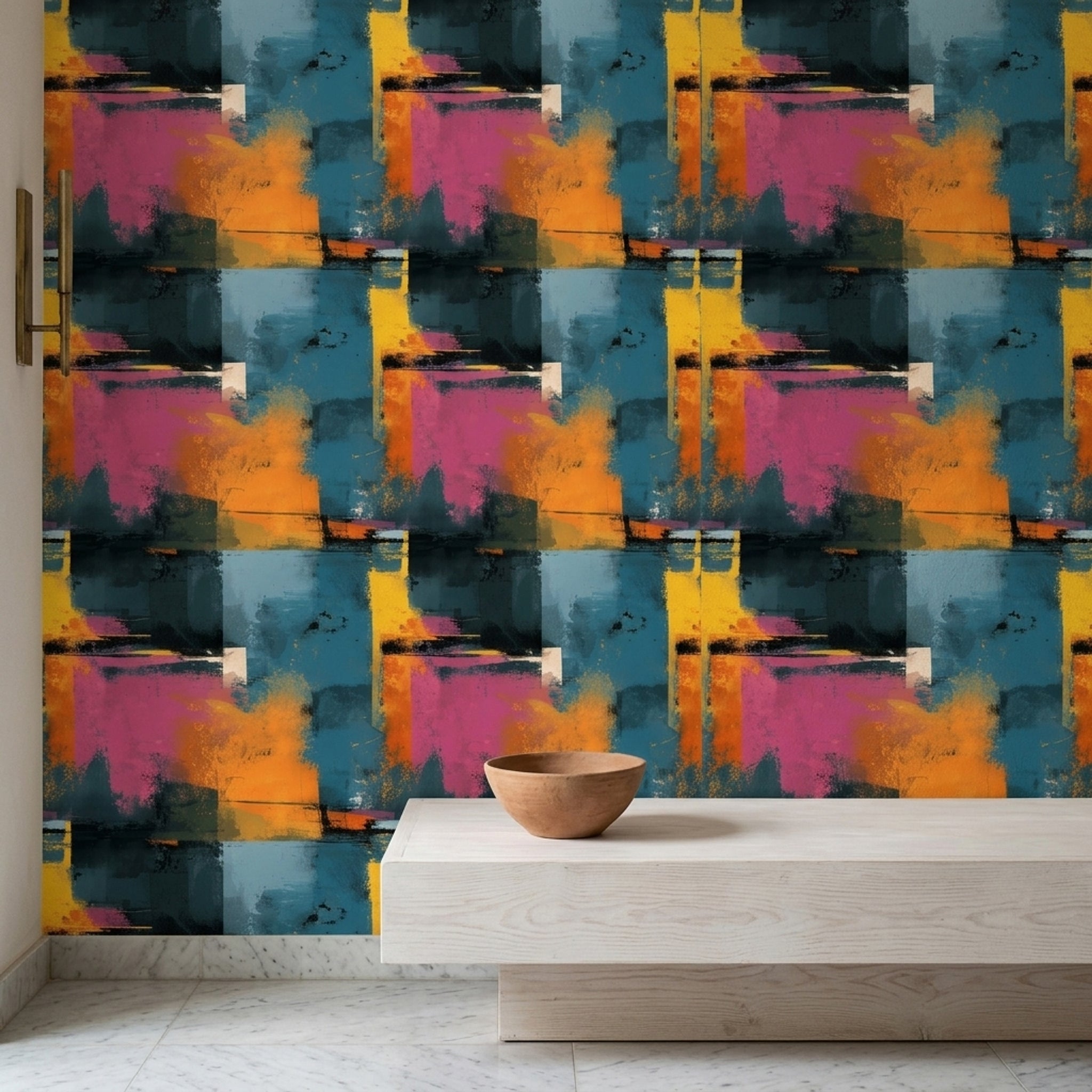 Mid Century Modern Wallpaper Retro Modern Decorative Mural