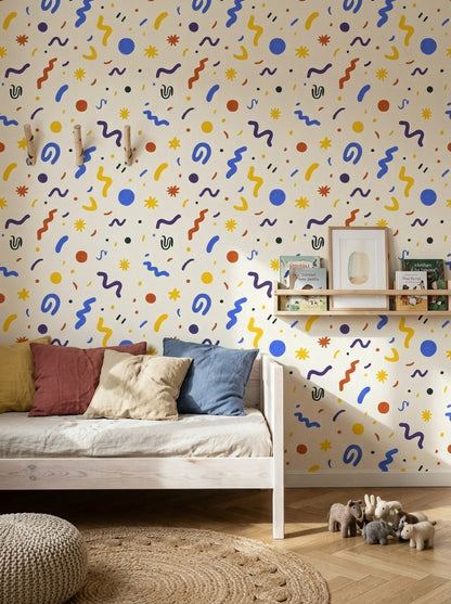 Mid Century Modern Wallpaper Retro Removable Abstract Wall Double Roll