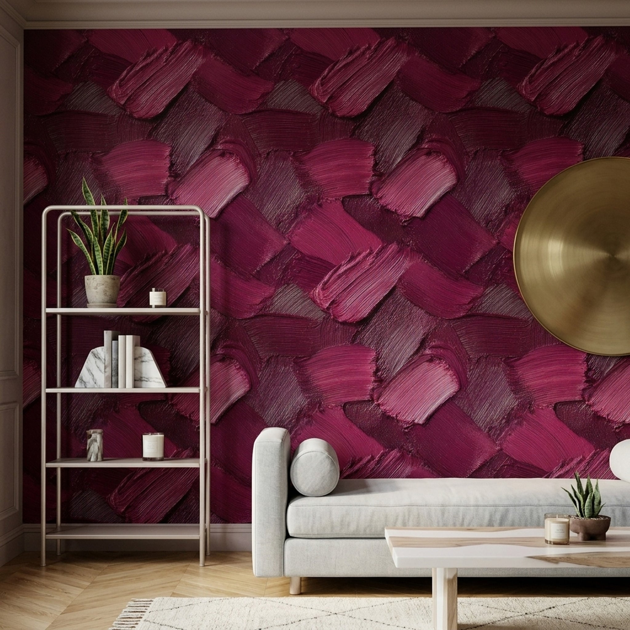 Impasto Wallpaper Thick Paint Texture Removable Palette Knife Strokes Wall Double Roll