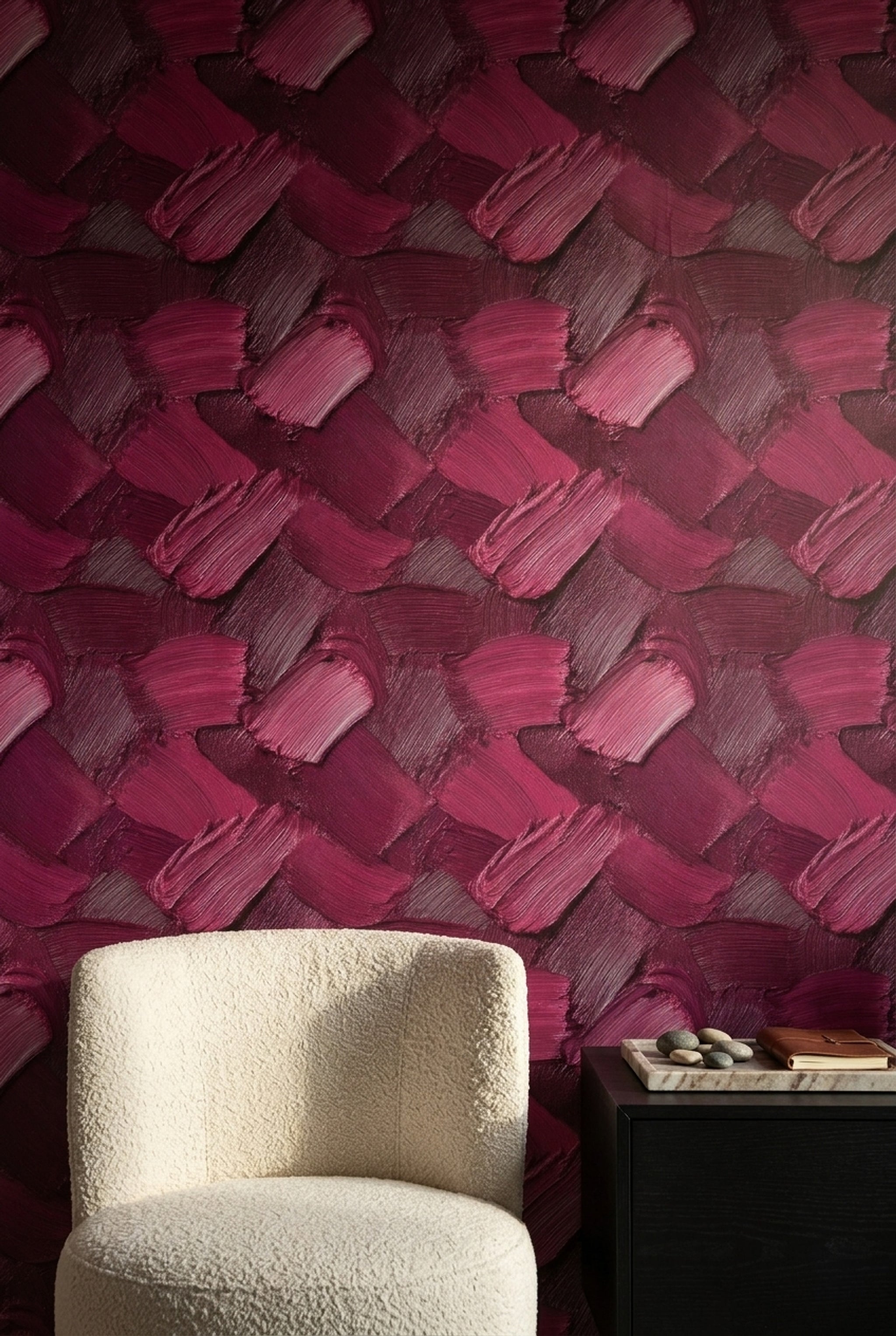 Impasto Wallpaper Thick Paint Texture Removable Palette Knife Strokes Wall Double Roll