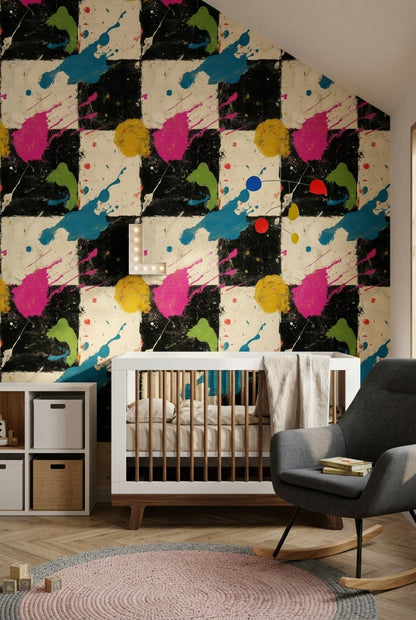 Grunge Texture Wallpaper Paint Splatter Abstract Removable Wall Decor