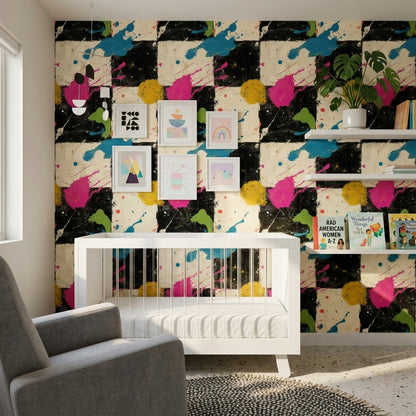 Grunge Texture Wallpaper Paint Splatter Abstract Removable Wall Decor