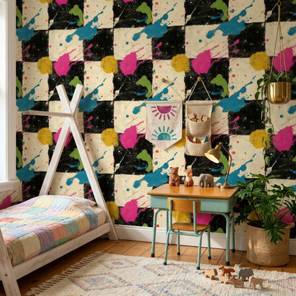 Grunge Texture Wallpaper Paint Splatter Abstract Removable Wall Decor