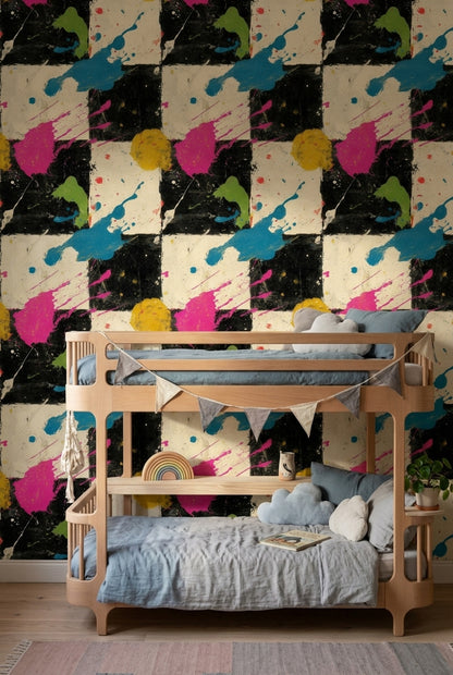 Grunge Texture Wallpaper Paint Splatter Abstract Removable Wall Decor
